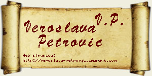 Veroslava Petrović vizit kartica